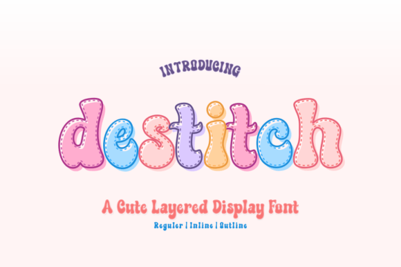 Destitch Font for Creative Crafts