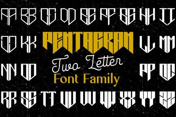 Pentagram Two Letter Font for Bold Branding
