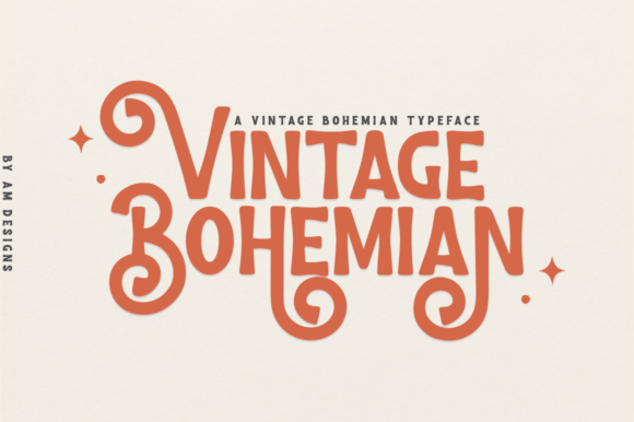 Vintage Bohemian Font for Creative Design
