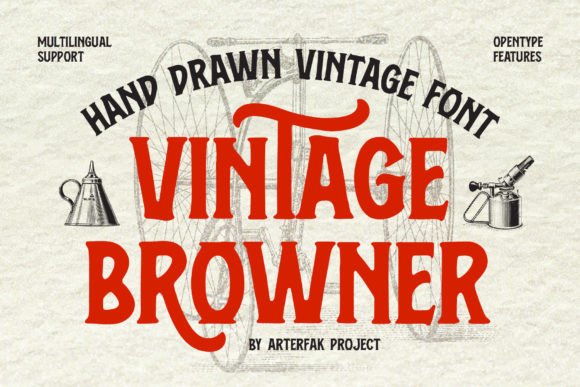 Vintage Browner Font for Creative Projects